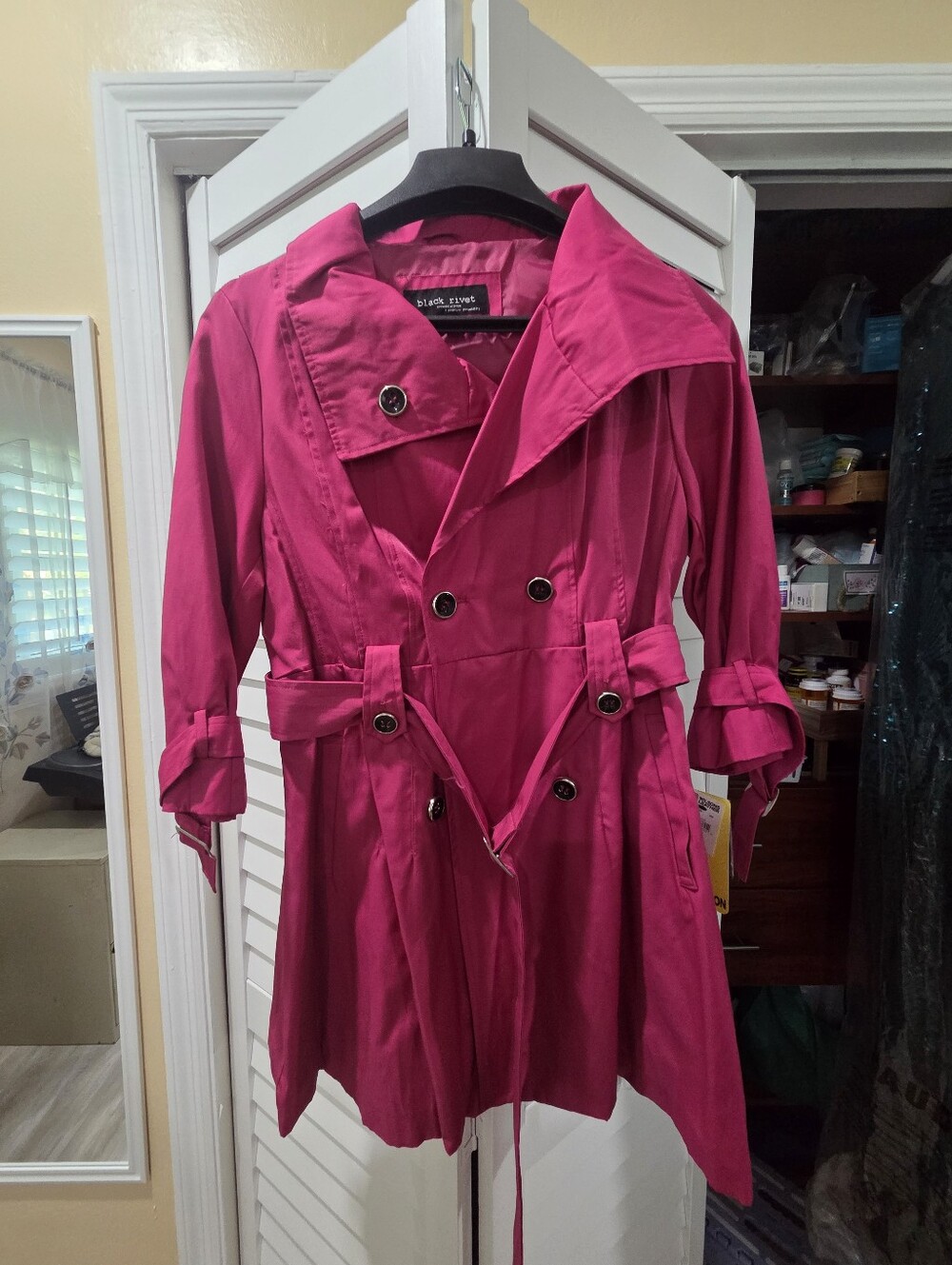 Black Rivet Coat - Picture 2 of 9
